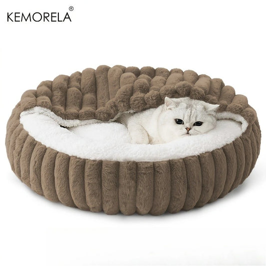 Kalmerend Kattenhol met Capuchon – Warm & Geborgen Slaapbed voor Katten en Kleine Honden