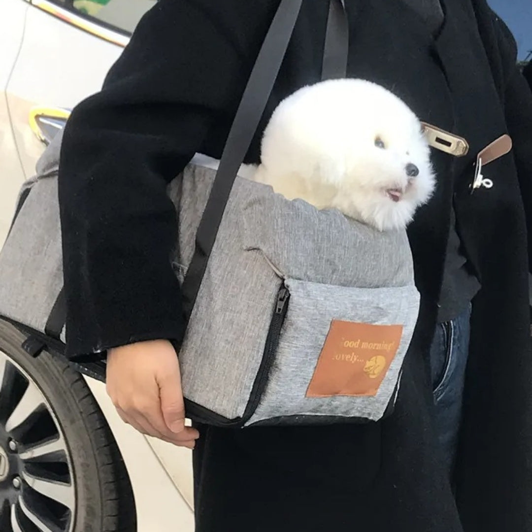 Draagbaar auto dierenzitje – Veilig en comfortabel