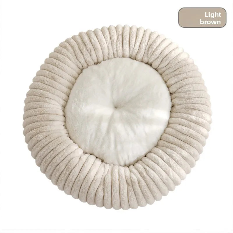 Zachte pluche donut-hondenmand – ultieme knusse plekje