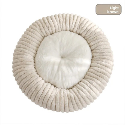 Zachte pluche donut-hondenmand – ultieme knusse plekje