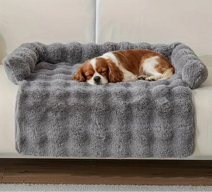 Warm Hondenbed met Imitatie Konijnenbont – Luxe Pluche Matras (Antislip)