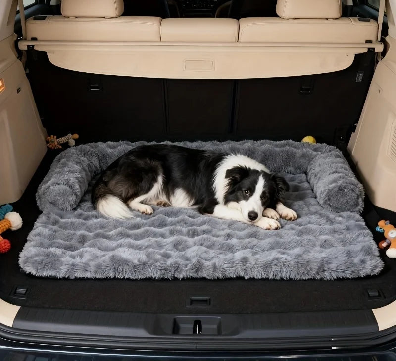 Warm Hondenbed met Imitatie Konijnenbont – Luxe Pluche Matras (Antislip)