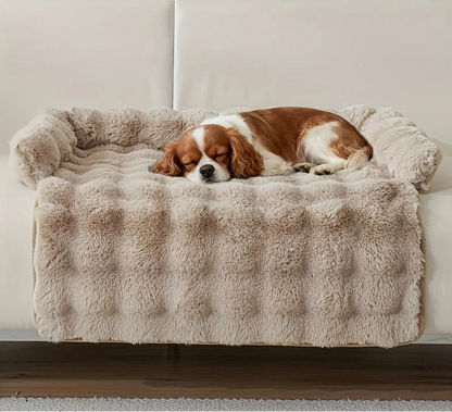 Warm Hondenbed met Imitatie Konijnenbont – Luxe Pluche Matras (Antislip)