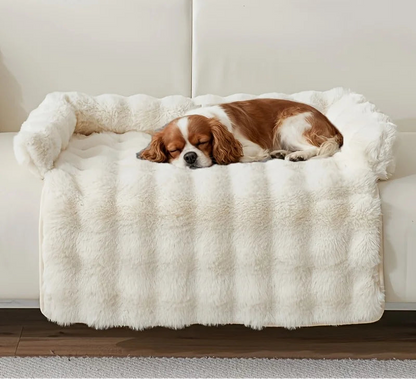 Warm Hondenbed met Imitatie Konijnenbont – Luxe Pluche Matras (Antislip)
