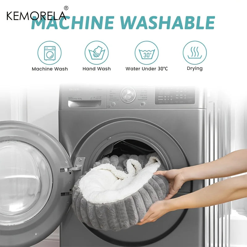 Kalmerend Kattenhol met Capuchon – Warm & Geborgen Slaapbed voor Katten en Kleine Honden