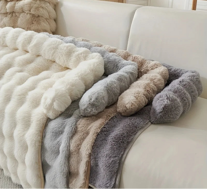 Warm Hondenbed met Imitatie Konijnenbont – Luxe Pluche Matras (Antislip)