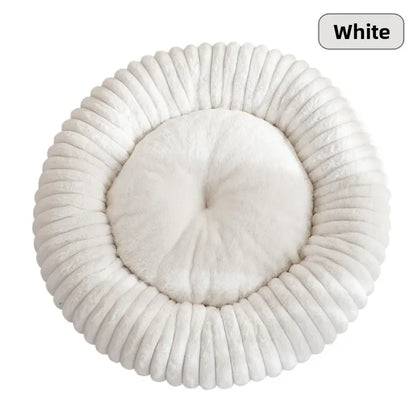 Zachte pluche donut-hondenmand – ultieme knusse plekje